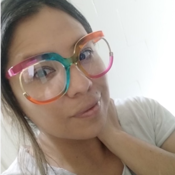 New Women Oversize Frame Rainbow Glasses Blue Light Blocking - Picture 5 of 16